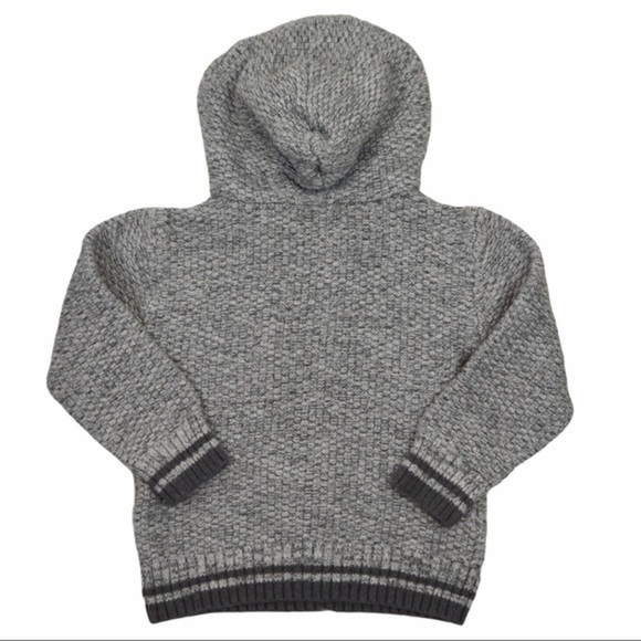 Cat & Jack Thick Chunky Knit Sherpa Lined Hood Sweater Pullover - Picture 2 of 6